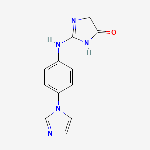 2-(4-Imidazol-1-ylanilino)-1,4-dihydroimidazol-5-one