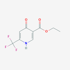 molecular formula C9H8F3NO3 B1398560 4-羟基-6-(三氟甲基)烟酸乙酯 CAS No. 1269292-28-5