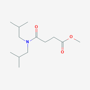 molecular formula C13H25NO3 B13985611 Methyl 4-[bis(2-methylpropyl)amino]-4-oxobutanoate CAS No. 6946-70-9