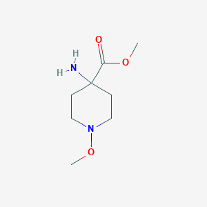 4-Amino-1-methoxy-piperidine-4-carboxylic acid methyl ester