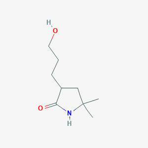 3-(3-Hydroxypropyl)-5,5-dimethyl-2-pyrrolidinone