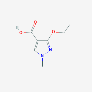 molecular formula C7H10N2O3 B13985696 3-Ethoxy-1-methyl-pyrazole-4-carboxylic acid 