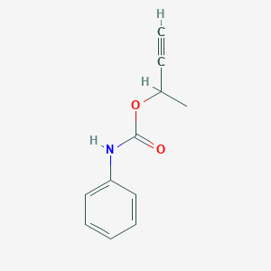 molecular formula C11H11NO2 B13985777 but-3-yn-2-yl N-phenylcarbamate CAS No. 7342-74-7