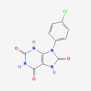 9-(4-Chlorophenyl)-7,9-dihydro-1h-purine-2,6,8(3h)-trione