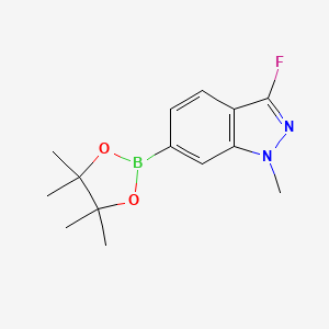 molecular formula C14H18BFN2O2 B13985834 3-Fluoro-1-methyl-6-(4,4,5,5-tetramethyl-1,3,2-dioxaborolan-2-YL)-1H-indazole 