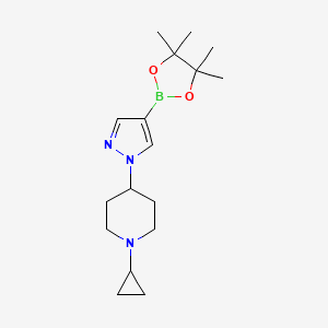 1-Cyclopropyl-4-[4-(4,4,5,5-tetramethyl-1,3,2-dioxaborolan-2-yl)pyrazol-1-yl]piperidine