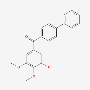 molecular formula C22H20O4 B13985860 Biphenyl-4-yl-(3,4,5-trimethoxy-phenyl)-methanone 