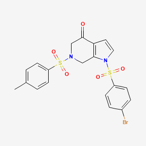 1-(4-bromophenylsulfonyl)-6-tosyl-6,7-dihydro-1H-pyrrolo[2,3-c]pyridin-4(5H)-one