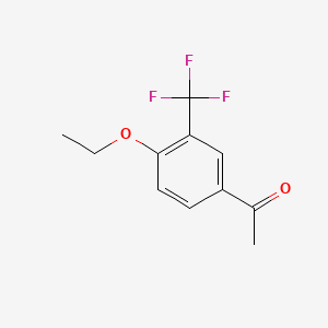 molecular formula C11H11F3O2 B1398592 4'-Ethoxy-3'-(trifluorométhyl)acétophénone CAS No. 851263-13-3