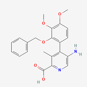 5-Amino-4-(3,4-dimethoxy-2-phenylmethoxyphenyl)-3-methylpyridine-2-carboxylic acid