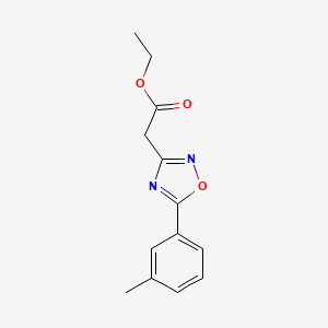 molecular formula C13H14N2O3 B1398613 (5-间甲苯基-[1,2,4]恶二唑-3-基)-乙酸乙酯 CAS No. 1192974-61-0
