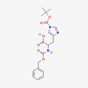 3-[1-[(2-Methylpropan-2-yl)oxycarbonyl]imidazol-4-yl]-2-(phenylmethoxycarbonylamino)propanoic acid