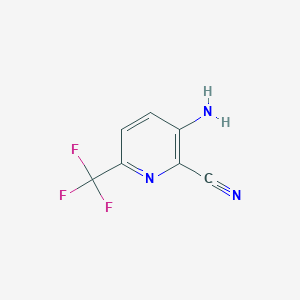 molecular formula C7H4F3N3 B1398625 3-氨基-6-(三氟甲基)吡啶甲腈 CAS No. 946594-89-4