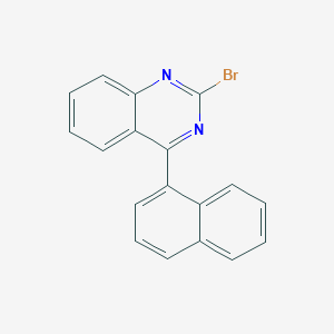 molecular formula C18H11BrN2 B13986278 2-Bromo-4-(1-naphthalenyl)-quinazoline 