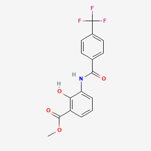 B1398632 2-Hydroxy-3-(4-trifluoromethylbenzoylamino)-benzoic acid methyl ester CAS No. 729591-82-6