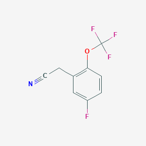molecular formula C9H5F4NO B1398636 5-氟-2-(三氟甲氧基)苯乙腈 CAS No. 1092460-90-6