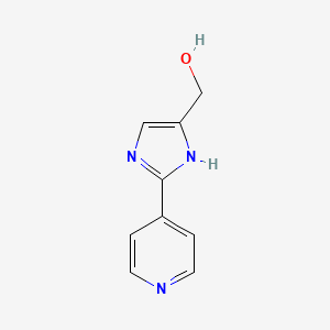 molecular formula C9H9N3O B1398637 4-羟甲基-2-吡啶-4-基-3H-咪唑 CAS No. 53292-73-2