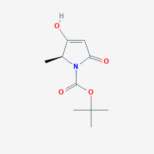 molecular formula C10H15NO4 B1398638 (S)-叔丁基 3-羟基-2-甲基-5-氧代-2,5-二氢-1H-吡咯-1-羧酸酯 CAS No. 223678-66-8