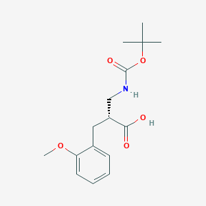 molecular formula C16H23NO5 B13986380 Boc-(r)-3-amino-2-(2-methoxybenzyl)propanoic acid 