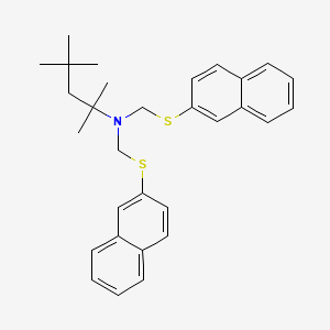 2,4,4-trimethyl-N,N-bis(naphthalen-2-ylsulfanylmethyl)pentan-2-amine