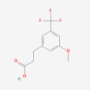 molecular formula C11H11F3O3 B1398642 3-[3-甲氧基-5-(三氟甲基)苯基]丙酸 CAS No. 881190-34-7