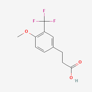 molecular formula C11H11F3O3 B1398644 3-[4-Methoxy-3-(trifluoromethyl)phenyl]propionic acid CAS No. 1005205-20-8