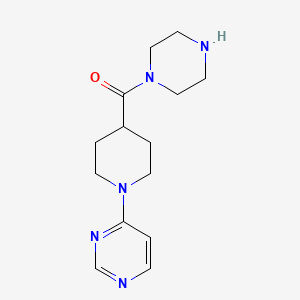 molecular formula C14H21N5O B13986501 1-[1-(4-Pyrimidinyl)-4-piperidylcarbonyl]piperazine CAS No. 188527-11-9