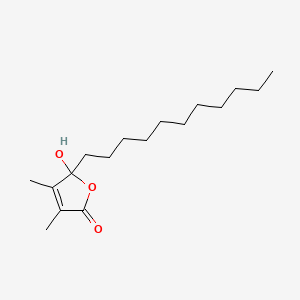 molecular formula C17H30O3 B13986538 5-Hydroxy-3,4-dimethyl-5-undecylfuran-2(5H)-one CAS No. 71190-96-0