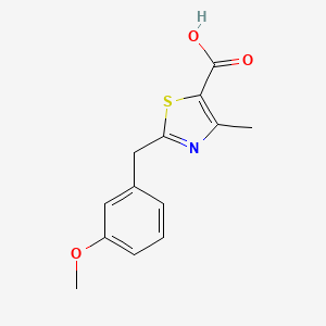 molecular formula C13H13NO3S B1398656 2-(3-甲氧基苄基)-4-甲基噻唑-5-羧酸 CAS No. 1053656-78-2