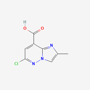 molecular formula C8H6ClN3O2 B13986577 6-Chloro-2-methylimidazo[1,2-B]pyridazine-8-carboxylic acid 