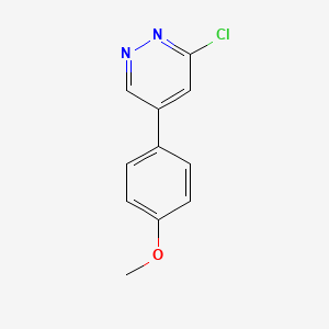 molecular formula C11H9ClN2O B13986608 3-Chloro-5-(4-methoxyphenyl)pyridazine 