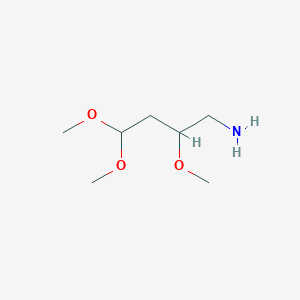 B1398663 2,4,4-Trimethoxybutan-1-amine CAS No. 1370360-21-6