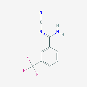 molecular formula C9H6F3N3 B1398665 N-氰基-3-(三氟甲基)苯甲酰胺 CAS No. 1053656-87-3