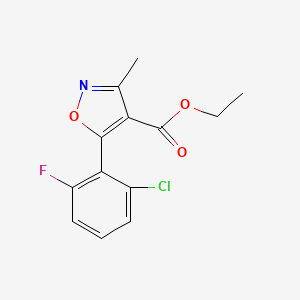 ethyl 5-(2-chloro-6-fluorophenyl)-3-methyl-1,2-oxazole-4-carboxylate