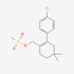 molecular formula C16H21ClO3S B13986691 (2-(4-Chlorophenyl)-4,4-dimethylcyclohex-1-enyl)methyl methanesulfonate 