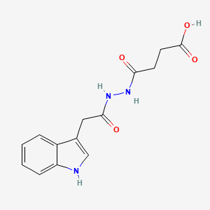 4-[2-(1h-Indol-3-ylacetyl)hydrazinyl]-4-oxobutanoic acid