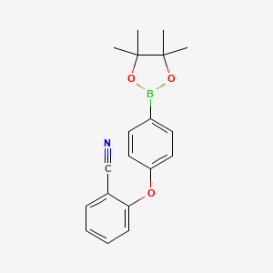 molecular formula C19H20BNO3 B13986779 2-[4-(4,4,5,5-Tetramethyl-1,3,2-dioxaborolan-2-yl)phenoxy]benzonitrile CAS No. 330793-12-9