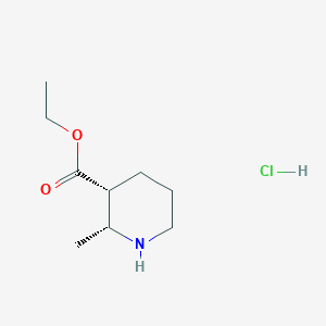 molecular formula C9H18ClNO2 B1398679 顺式-2-甲基哌啶-3-羧酸乙酯盐酸盐 CAS No. 1255098-81-7