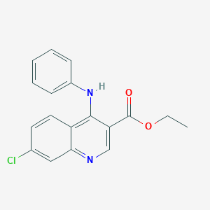 molecular formula C18H15ClN2O2 B13986796 Ethyl 7-chloro-4-(phenylamino)quinoline-3-carboxylate 