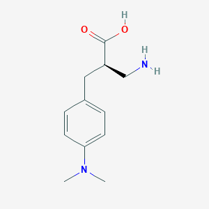 molecular formula C12H18N2O2 B13986801 (r)-3-Amino-2-(4-(dimethylamino)benzyl)propanoic acid 