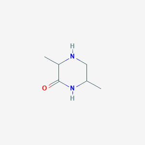 molecular formula C6H12N2O B13986827 3,6-Dimethylpiperazin-2-one 