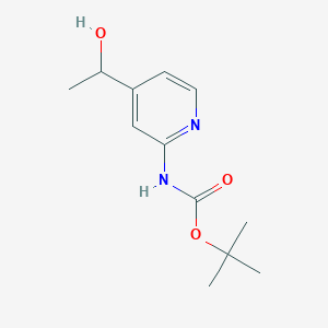 molecular formula C12H18N2O3 B13986838 Tert-butyl (4-(1-hydroxyethyl)pyridin-2-YL)carbamate CAS No. 1429422-00-3