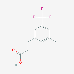 molecular formula C11H11F3O2 B1398685 3-[3-甲基-5-(三氟甲基)苯基]丙酸 CAS No. 1092460-65-5