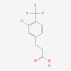 molecular formula C10H8ClF3O2 B1398686 3-(3-氯-4-(三氟甲基)苯基)丙酸 CAS No. 1036395-80-8
