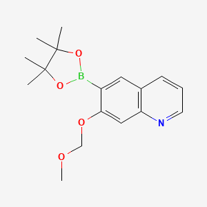 molecular formula C17H22BNO4 B13986890 7-(Methoxymethoxy)-6-(4,4,5,5-tetramethyl-1,3,2-dioxaborolan-2-yl)quinoline 