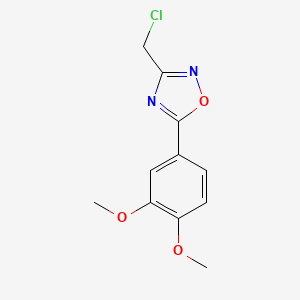 molecular formula C11H11ClN2O3 B13986893 3-(Chloromethyl)-5-(3,4-dimethoxyphenyl)-1,2,4-oxadiazole 