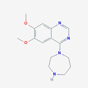 molecular formula C15H20N4O2 B13986952 4-(Hexahydro-1H-1,4-diazepin-1-yl)-6,7-dimethoxyquinazoline 