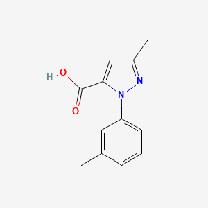 molecular formula C12H12N2O2 B13986957 3-Methyl-1-m-tolyl-1H-pyrazole-5-carboxylic acid 