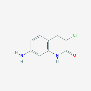 molecular formula C9H9ClN2O B1398698 7-amino-3-chloro-3,4-dihydro-1H-quinolin-2-one CAS No. 1116135-32-0