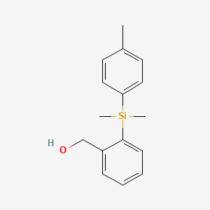 molecular formula C16H20OSi B1398704 {(2-[二甲基(4-甲基苯基)甲硅烷基]苯基}甲醇 CAS No. 1217863-38-1
